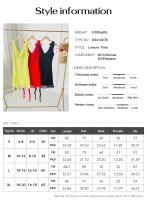 2024 Spring and Summer Pure Color Temperament Fashion Slim Suspender Dress - details 0