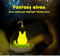 Totoro-luz nocturna LED con Sensor táctil para niños, lámpara de noche con USB, portátil, para mesita de noche - details 0
