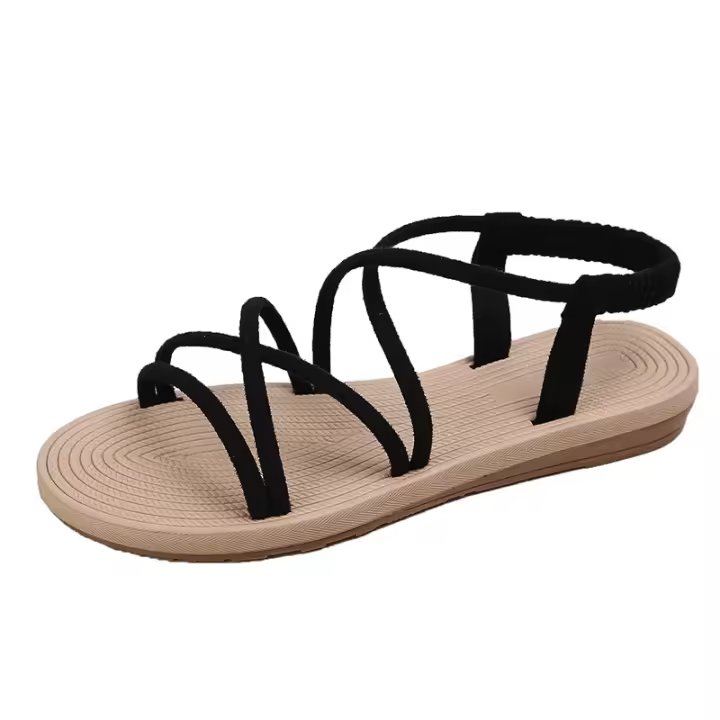 2025 zapatos de playa planos y cómodos para mujer, estilo romano, punta cerrada, zapatos de moda de verano - 1