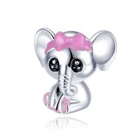 Pulsera de plata de ley 925 con colgante de lazo Moe elefante para mujer, collar con cuentas, nuevo regalo 2024 - details 1