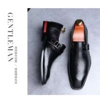 2025 vestido de color sólido de talla grande para hombre, zapatos informales de terciopelo de tigre de metal hechos a mano para fiesta de caballero - details 2