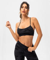 SHINBENE Sujetador Deportivo de Yoga para Mujeres con Estampado Camuflaje Diseño de Espagueti y Tirantes Delgados Fitness Gimnasio XS-XL - details 5