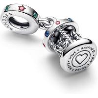 Moments793586 C01 Brecloque Carrousel Rotary y cristales plateados Compatible Moments Pulseras, Rot, Plata de Ley, Artificial - details 2
