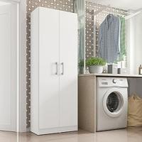 armario escobero hogar multiusos dos puertas blanco