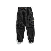 Pantalones Cargo de Moda para Hombres 2024 Estilo Callejero Suelto con Cordón Material de Algodón - details 1