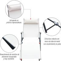 Sillón de Jardín Plegable con Resalto Ajustable 7 Niveles Carga de 165kg - details 5