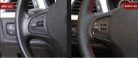 Fundas para volante de coche trenzadas DIY 38cm fundas de coche de cuero Artificial suave con aguja e hilo accesorios para automóviles - details 2