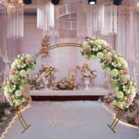 Arco de Boda de Hierro Base de Columna de Circulo Kit de Soporte para Decoración de Fiesta de Cumpleaños 2.7 x 2.3 m - details 2