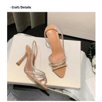 Zapatos de Tacón Alto para Mujer Transparentes con Diamantes de Imitación Ideales para Oficina - details 2