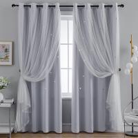 Cortinas de Dormitorio de Doble Capa Aislantes Térmicos Opaques con Ojales Protección UV,1 pieza - details 8