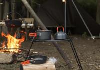 Batería de cocina para acampada, ligera de aluminio, para viajes y senderismo - details 6