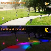 4 Unidades Foco Solar, Luces Solares Impermeables Exterior, Luz de Jardín, 2 Modos de Iluminación Opcionales, ángulo de 180 °   Ajustable, Luz de Proyecto Solar para Entrada, Camino. - details 12