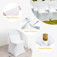 Fundas elásticas de LICRA para silla de boda, cubierta Universal para restaurante, banquete, Hotel, comedor, fiesta, 2 estilos, 10 piezas - details 3