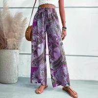 Pantalones estampados informales para mujer, pantalón largo holgado, Verano - details 0