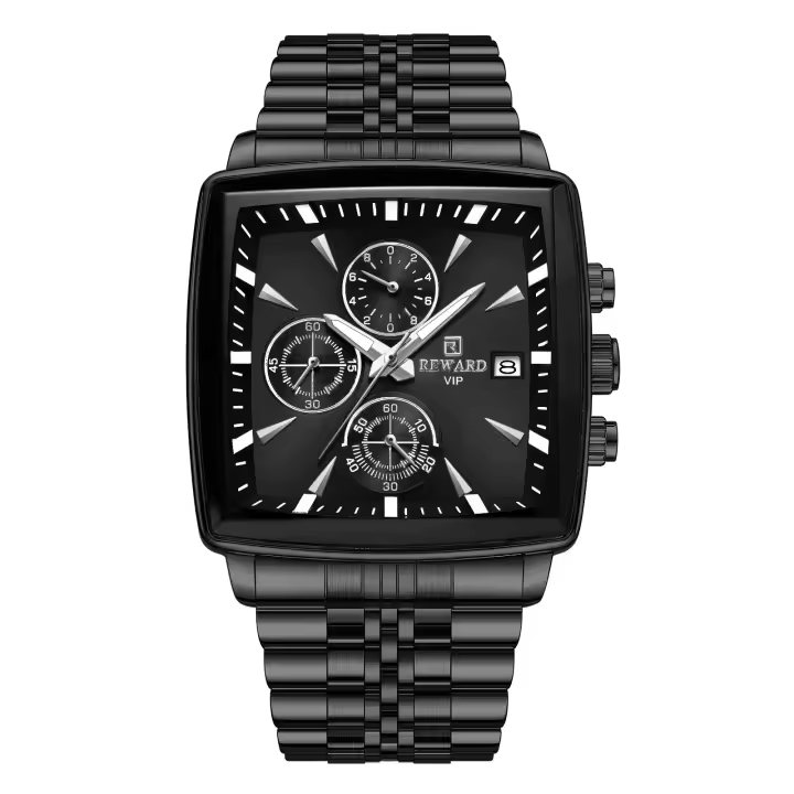 Relojes de hombre de cuarzo con cronógrafo luminoso resistente al agua - 1