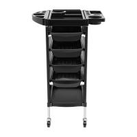 Carro de salón con 4 cajones lisos para salones de uñas, instalaciones médicas, peluqueros, clínicas para mascotas, PP negro 37*34*88cm/14,57*13,39*34,65 pulgadas - details 3