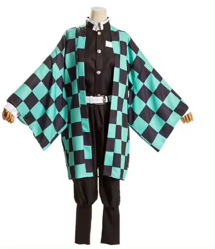 Disfraz Cosplay Anime Kamado Tanjirou Demon Slayer Kimetsu No Yaiba Para Niños Y Adultos Ropa Completa De Halloween - 1