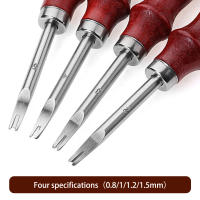 4 unids/set herramienta de biselado de borde de artesanía de cuero herramienta de artesanía de corte herramienta de biselado de cuero DIY - details 1