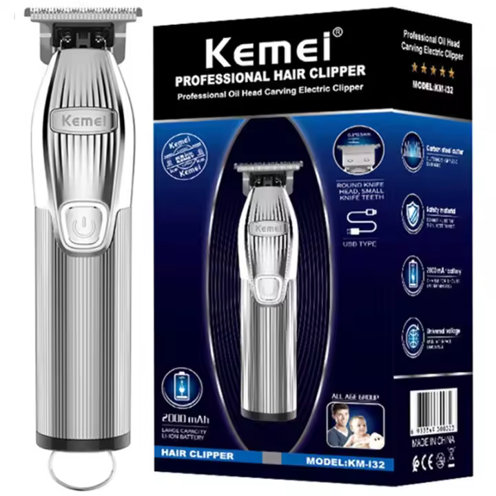Kemei-cortadora de pelo inalámbrica profesional para hombres, máquina eléctrica de corte de pelo, recargable, Original - 1