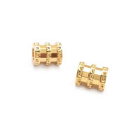 Gran Espaciador de Cilindro de Latón Dorado de 18K Accesorios para Hacer Pulseras - details 72