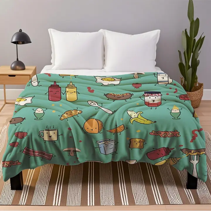 Manta Manta suave de franela moderna de mediados de siglo entre las montañas y funda nórdica, funda estilo hotel, mantas hipoalergénicas - 1