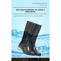 Zapatos De Lluvia Moda Gradiente Botas De Lluvia Altas Mujeres Invierno Acolchada Caliente Compras Camping Atrapar El Mar Zapatos De Vadeo Rural - details 3