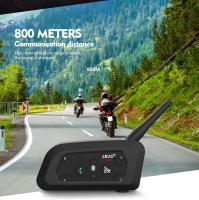 Moto walkie-talkie Casco de moto Auricular Bluetooth 5.1 6 conductores 800 metros comunicador impermeable - details 1