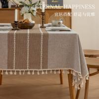 Mantel de lino para mesas rectangulares, manteles franceses lavables para fiestas, mesa de comedor de cocina interior y exterior - details 2