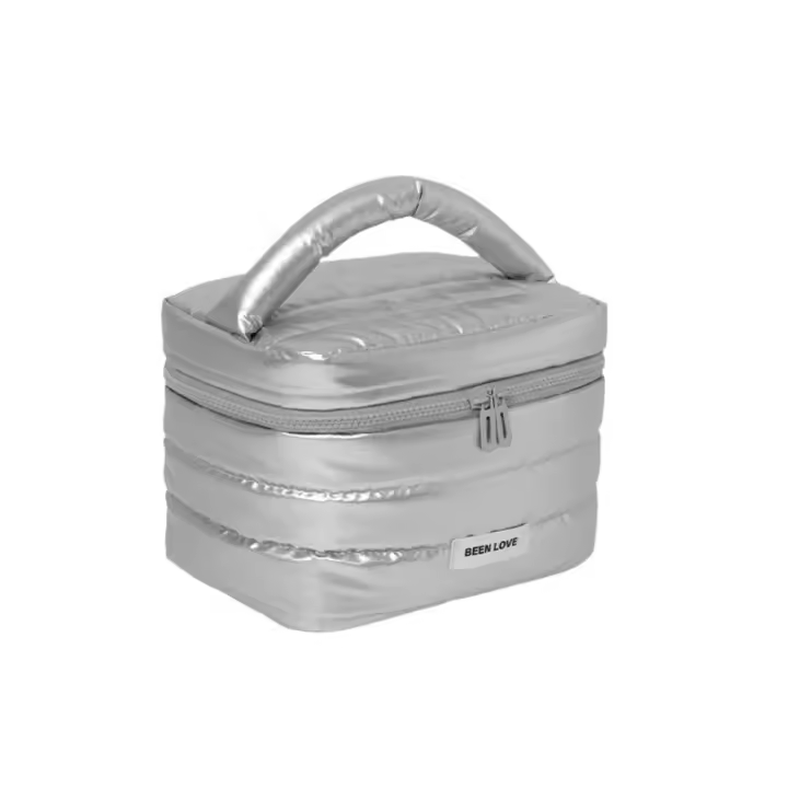 Bolsa de maquillaje de mano de gran capacidad, bolsa de viaje cuadrada impermeable, bolsa de almacenamiento de cosméticos suave resistente a los golpes para el hogar - 1