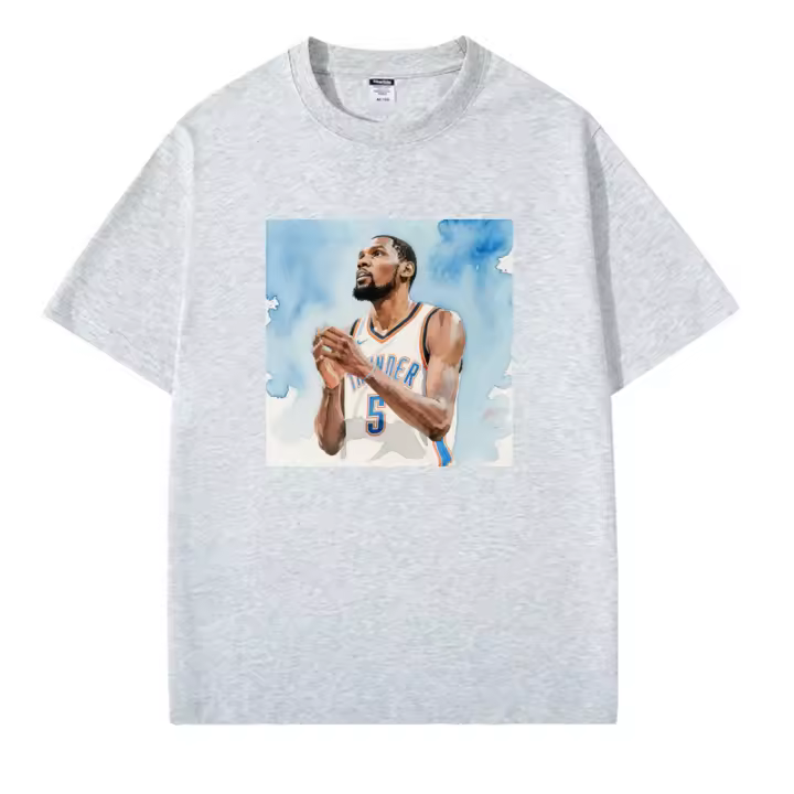 2025 Camiseta para hombre Camiseta negra pura 100% algodón Camisetas Kevin Durant camiseta blanca última novedad NBA - 1