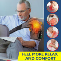 Soporte de hombro con calefacción eléctrica, pantalla LED, vibración, masaje de hombro, correa de soporte para artritis, lesión articular, alivio del dolor - details 3