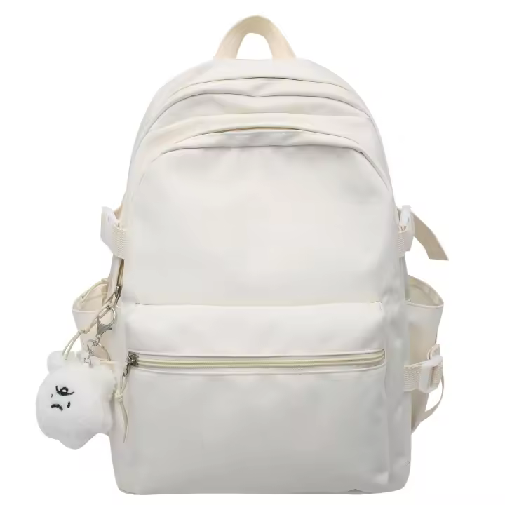 Nueva Mochila Sencilla para Estudiantes Universitarios Mochila de Color Sólido para Hombres y Mujeres - 1