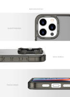 KEYSION-funda transparente mate para iPhone 16 Pro Max, carcasa trasera de silicona suave y transparente, a prueba de golpes, para iPhone 16 15 Pro Max - details 7