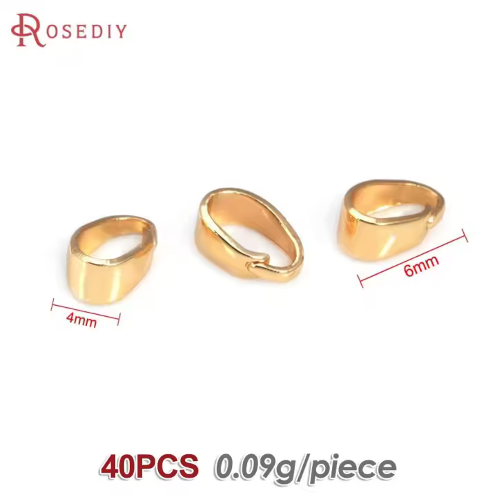 7x3,5 MM 6x4MM 7x5MM 9x4MM 18K Color oro latón dijes conector colgantes cierres suministros para fabricación de joyas accesorios Diy - 1