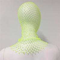 Máscara de cubierta de tocado de red, turbante, sombrero, máscara de novia para boda, velo de malla con diamantes de imitación, tocado de rejilla, máscara de cabeza de cristal, diadema de diamante - details 7