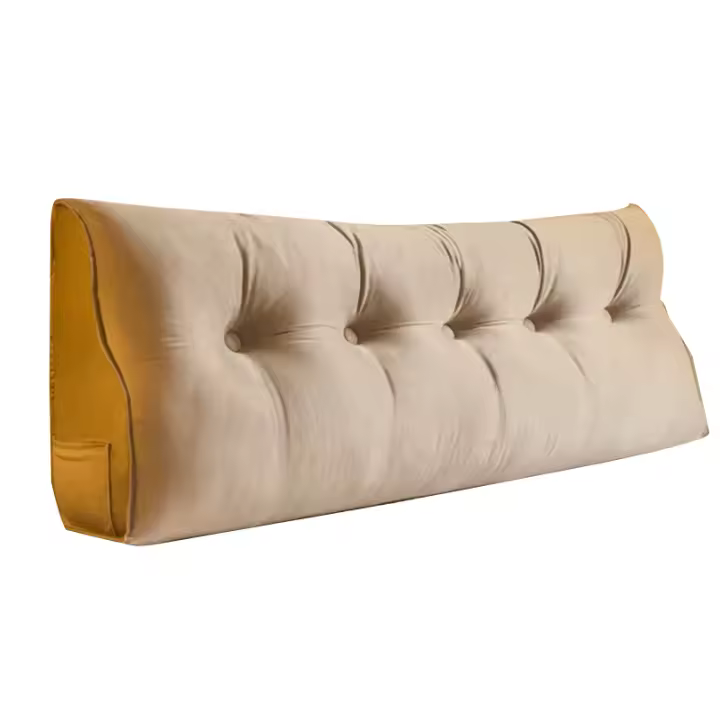 Almohada de cabecera larga, cojín triangular con relleno de lectura, respaldo grande, soporte de cuña, cama, sofá cama, almohada cómoda para descansar en la cintura - 1