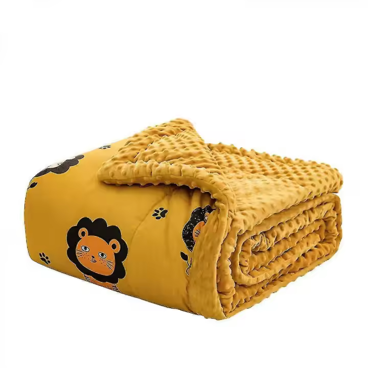 Manta ponderada para niños, manta 100% algodón con cuentas, manta pesada reversible para niños, 39x59 pulgadas - 1
