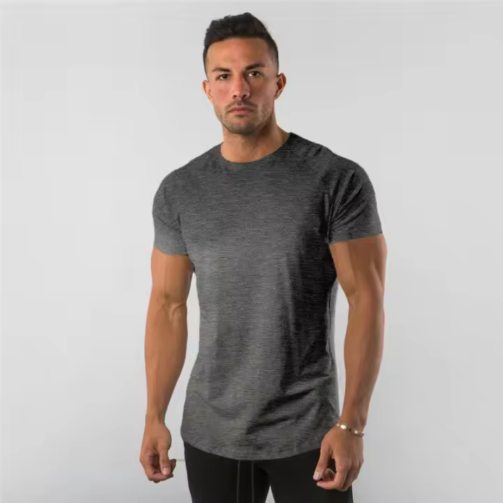 Camiseta informal de alta calidad para hombre, Camisa de algodón cómoda, Top transpirable - 1
