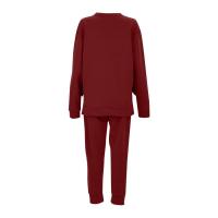 2025 Conjunto deportivo informal de dos piezas para mujer, sudadera con cuello redondo, pantalones largos con sandalias, color sólido - details 6