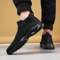 Zapatillas de deporte informales sin cordones para hombre, zapatos transpirables para caminar, ligeros, talla grande, color negro - details 15