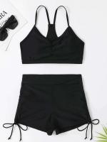 Bikinis con cordón frontal, cintura alta para mujer, bañadores de mujer, bañador para nadar, ropa de playa 2025 - details 86