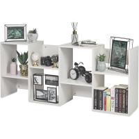 Estantería decorativa/estantes flotantes/Estantería de madera/Estantería con 4 estantes, oficina,modular, sala de estar, biblioteca - Display Shelf SRK-W3 - Marrón ceniza - details 68