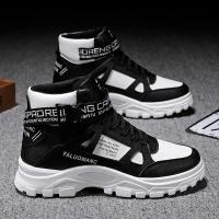Zapatos de piel de moda para hombre, botas altas estilo Chelsea, impermeables, cómodas, con plataforma, 2025 - details 11