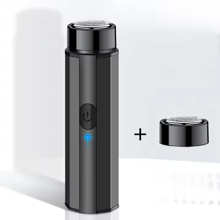Mini Afeitadora eléctrica para hombres, maquinilla de afeitar portátil con cuchilla para Barba, carga USB, máquina de afeitar - 1