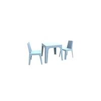 Set Infantil para Interior, Exterior, jardín - 1 Mesa Azul + 4 Sillas Roja/Rosa/Naranja/Lima - details 5