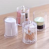 Caja de Almacenamiento Organizador de Baño para hisopos de algodón Cosméticos Joyería Maquillaje Eliminador de Maquillaje con Tapa de Bambú - details 1