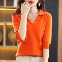 Suéteres de Punto para Mujer Ropa Cálida de Moda, Suéter Informal de Manga Larga con Cuello en V, Top Holgado, Otoño e Invierno, Novedad de 2025 - details 16
