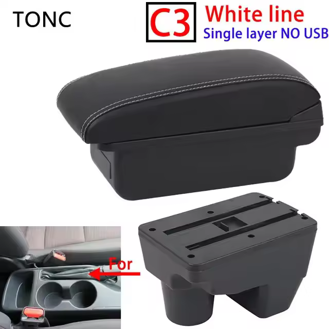 Reposabrazos para Toyota Hybrid 2020, 2021, 2022, 2023, Yaris, caja de contenido de almacenamiento, USB, accesorios de coche - 1