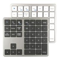 Teclado numérico inalámbrico ultradelgado con Bluetooth, 2,4G, recargable por USB, para IOS y Android, color negro - details 1