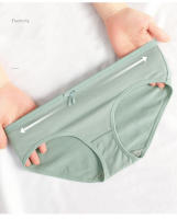 Bragas de algodón de 7 piezas para mujer, ropa interior transpirable con lazo bonito, bragas sólidas, calzoncillos suaves y sexys, lencería femenina cómoda - details 19